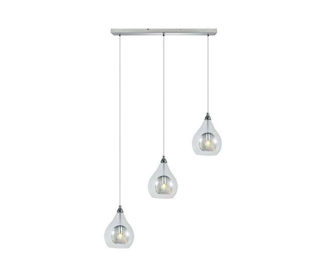 Lampara de techo metal color cromo serie lhasa 65cm