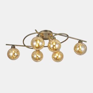 candeeiro de tecto em metal dourado série varanasi 65cm
