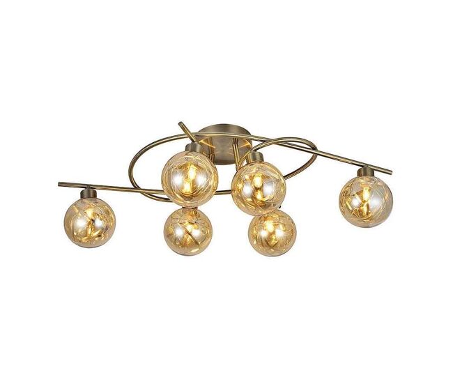 Plafon metal color dorado serie varanasi 65cm