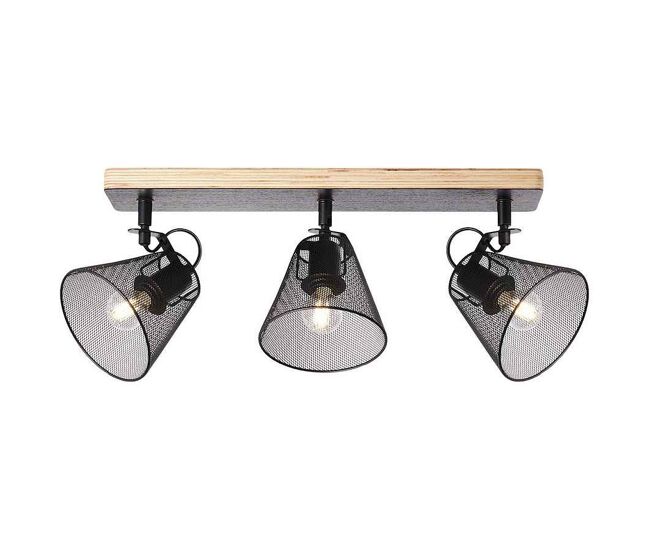 Lampara plafon metal color negro serie utrech 60cm