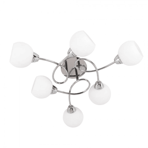 candeeiro de tecto em metal cromado série umbria 69cm