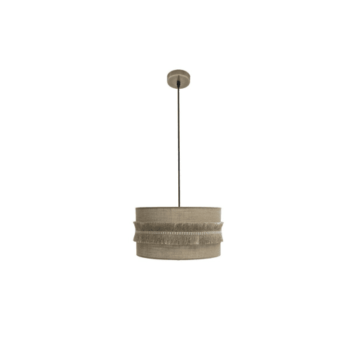 pendente têxtil cor bege série kala 40cm