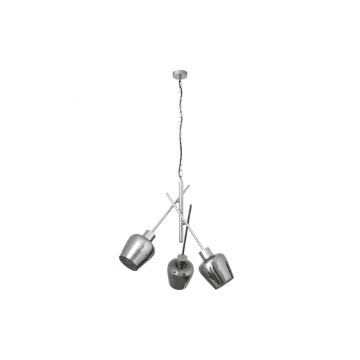 candeeiro de tecto em metal cromado série soline 50cm