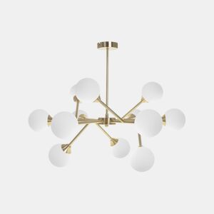 candeeiro de tecto em metal dourado série analu 80cm