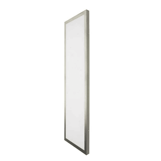 candeeiro de tecto LED série plana em alumínio níquel 30cm