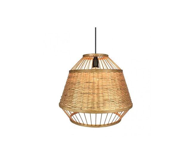 Lampara de techo bambu color marron serie croton 40cm