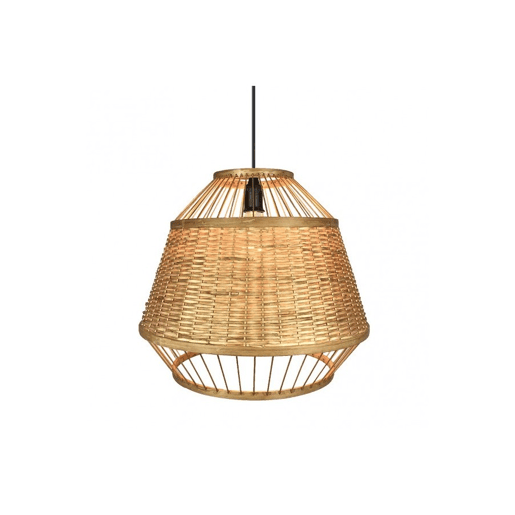candeeiro de tecto de bambu cor castanha série croton 40cm