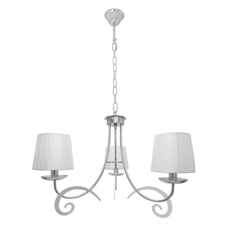 Lampara de techo metal color cromo serie luxor 58cm