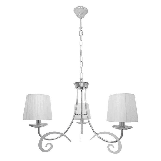 candeeiro de tecto em metal cromado série luxor 58cm