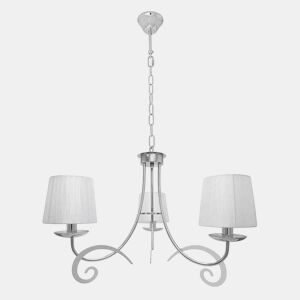 candeeiro de tecto em metal cromado série luxor 58cm