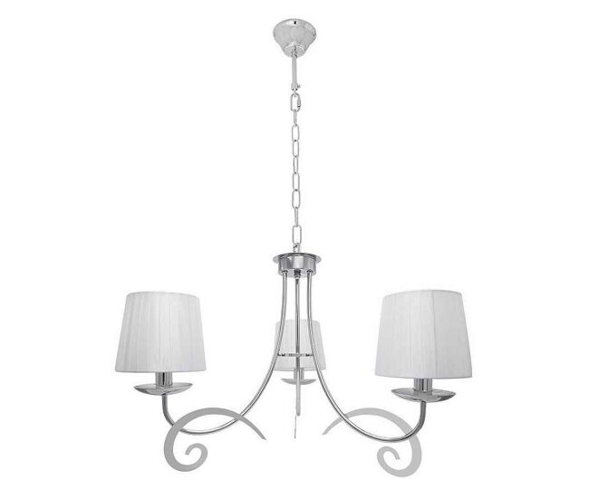 Lampara de techo metal color cromo serie luxor 58cm