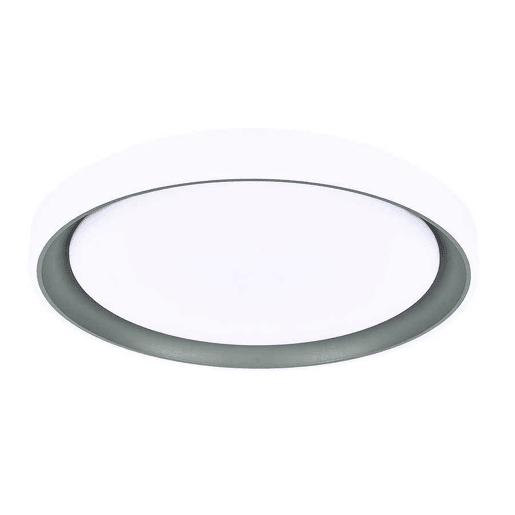 candeeiro de tecto led em policarbonato cor branca série luanda 49,5cm