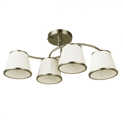candeeiro de metal dourado série lantanas 64cm