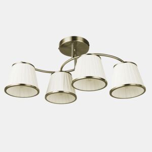 candeeiro de metal dourado série lantanas 64cm