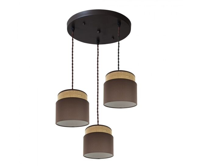 Lampara plafon metal color marron serie kandy 39cm