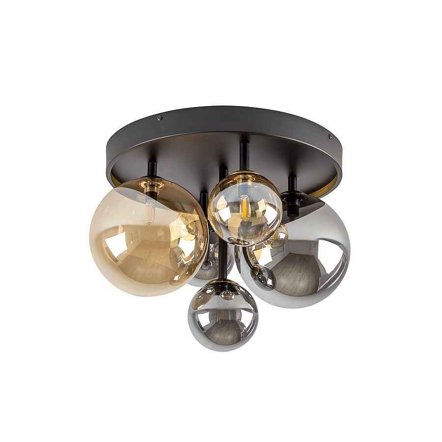 Lampara plafon cristal color gris serie dark 45cm