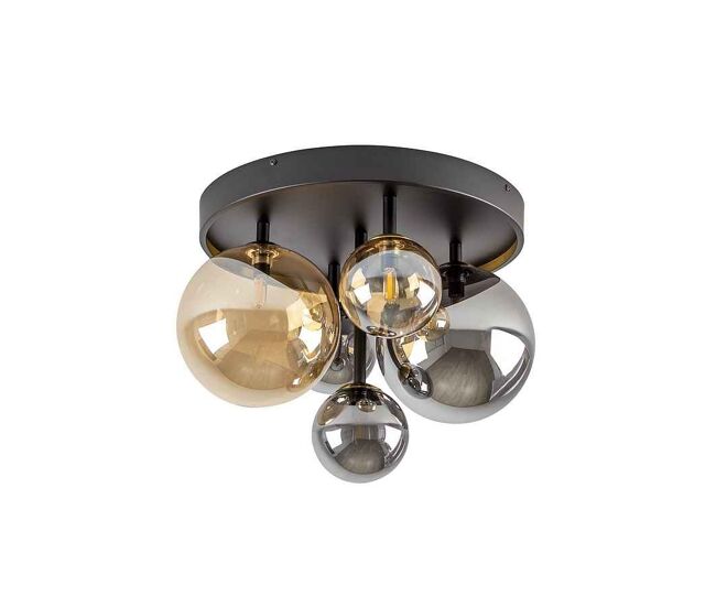 Lampara plafon cristal color gris serie dark 45cm
