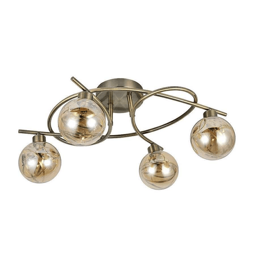 candeeiro de tecto em metal dourado série varanasi 32cm