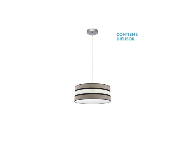 Colgante metal color cromo serie karla 40cm