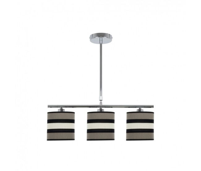 Lampara de techo metal color cromo serie karla 55cm