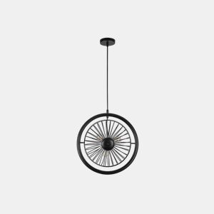 candeeiro de tecto metálico preto série ganga 115cm