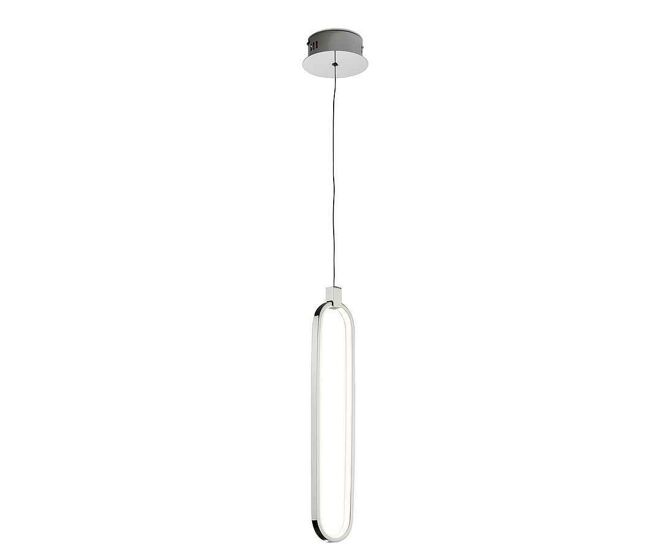 Lampara de techo aluminio color cromo serie 0cm