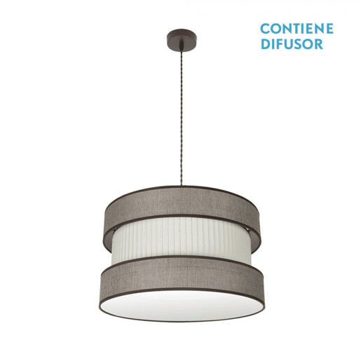 pendente de metal castanho série casa 50cm