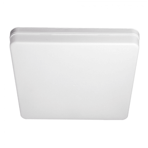 candeeiro de tecto led em policarbonato cor branca serie futuro 30cm