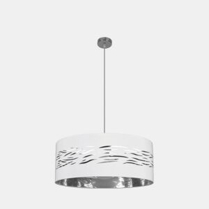 pendente de metal branco série niebla 50cm