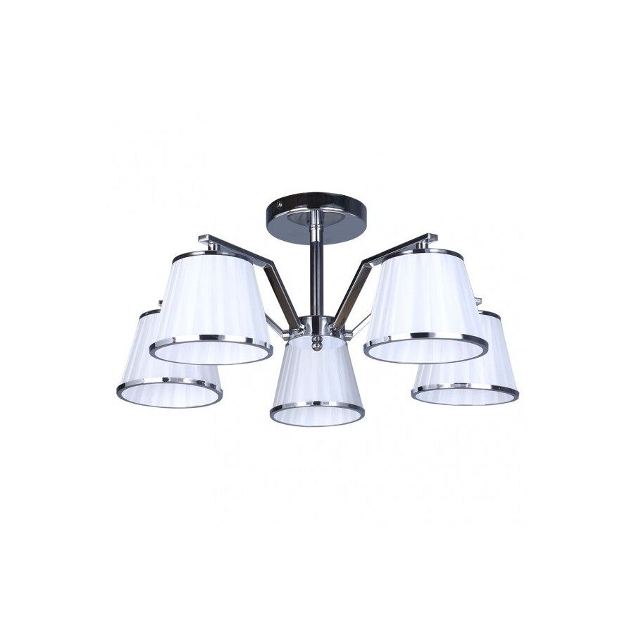 Lampara metal color cromo serie trebol 59cm