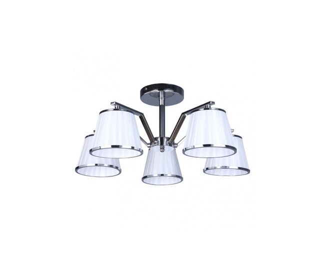 Lampara metal color cromo serie trebol 59cm