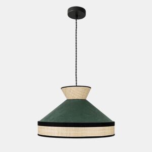 candeeiro de tecto têxtil cor verde fabrizio série 40cm