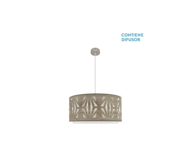 Colgante metal color niquel serie katerina 60cm