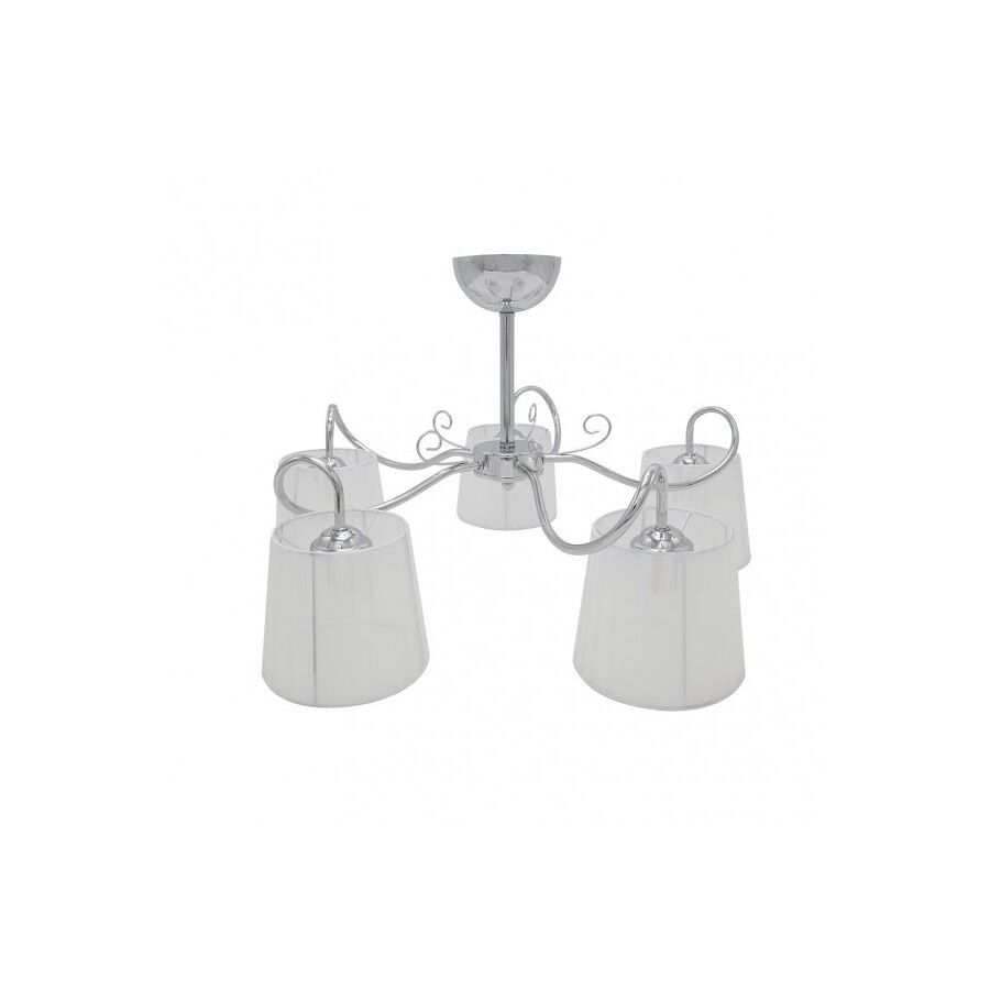 Lampara de techo metal color cromo serie cuzco 65cm