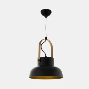 pendente de metal preto guimar series 24cm