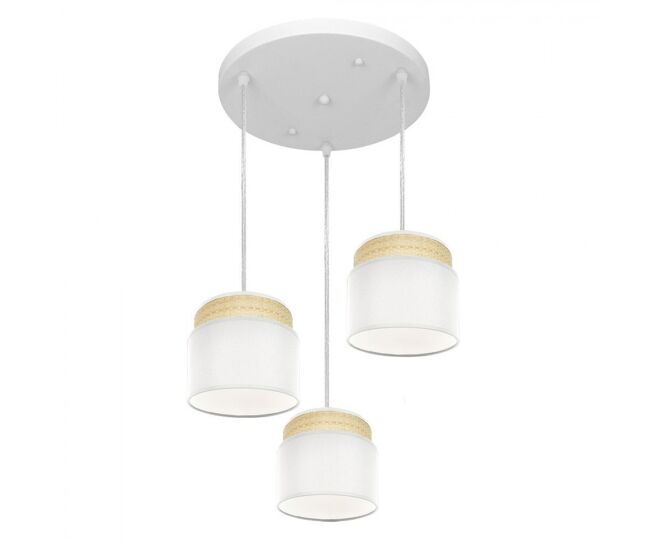 Lampara plafon metal color blanco serie kandy 39cm