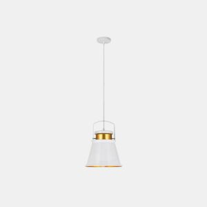 candeeiro de tecto em metal branco da série pelãcano 25cm