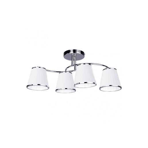 candeeiro de metal cromado série lantanas 64cm