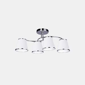 candeeiro de metal cromado série lantanas 64cm