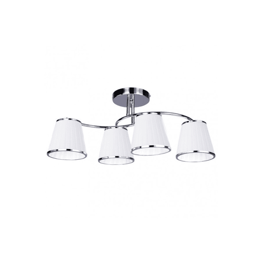 candeeiro de metal cromado série lantanas 64cm