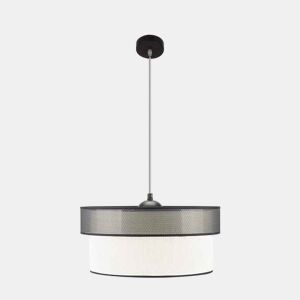 pendente têxtil cor branca série felix 50cm