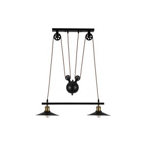 candeeiro de tecto metálico cor preta série triguero 70cm