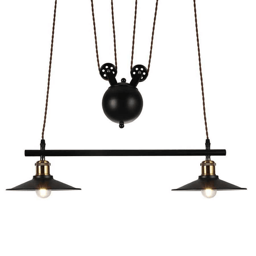 candeeiro de tecto metálico cor preta série triguero 70cm