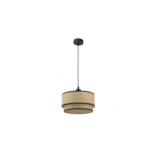 pendente de metal cor preta série roque 40cm