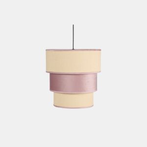 candeeiro de tecto têxtil rosa série lucio 37cm