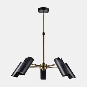 candeeiro de tecto metálico cor preta série marrakech 58cm