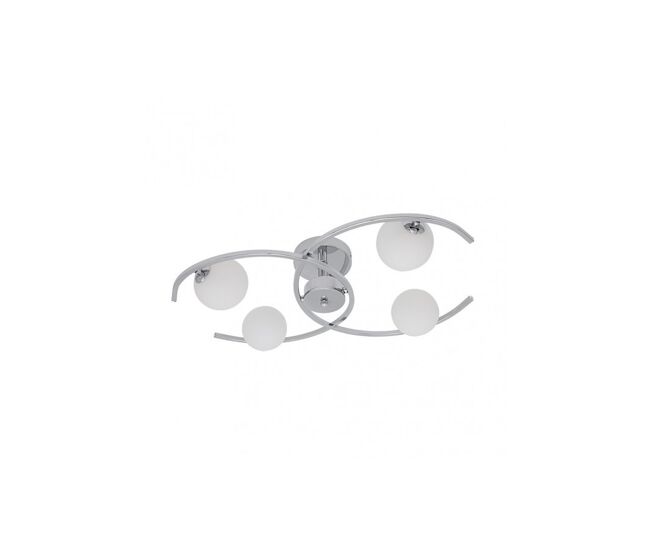 Lampara plafon metal color cromo serie conil 58cm