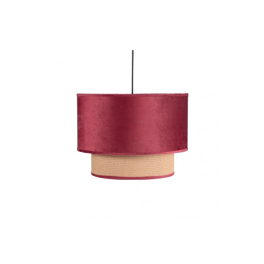 Lampara de techo textil color rojo serie nerva 40cm