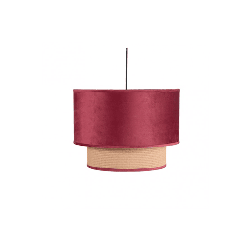 candeeiro de tecto têxtil cor vermelha série nerva 40cm