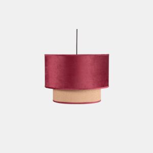 candeeiro de tecto têxtil cor vermelha série nerva 40cm